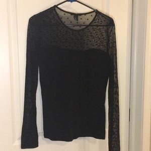 H&M long sleeve black top